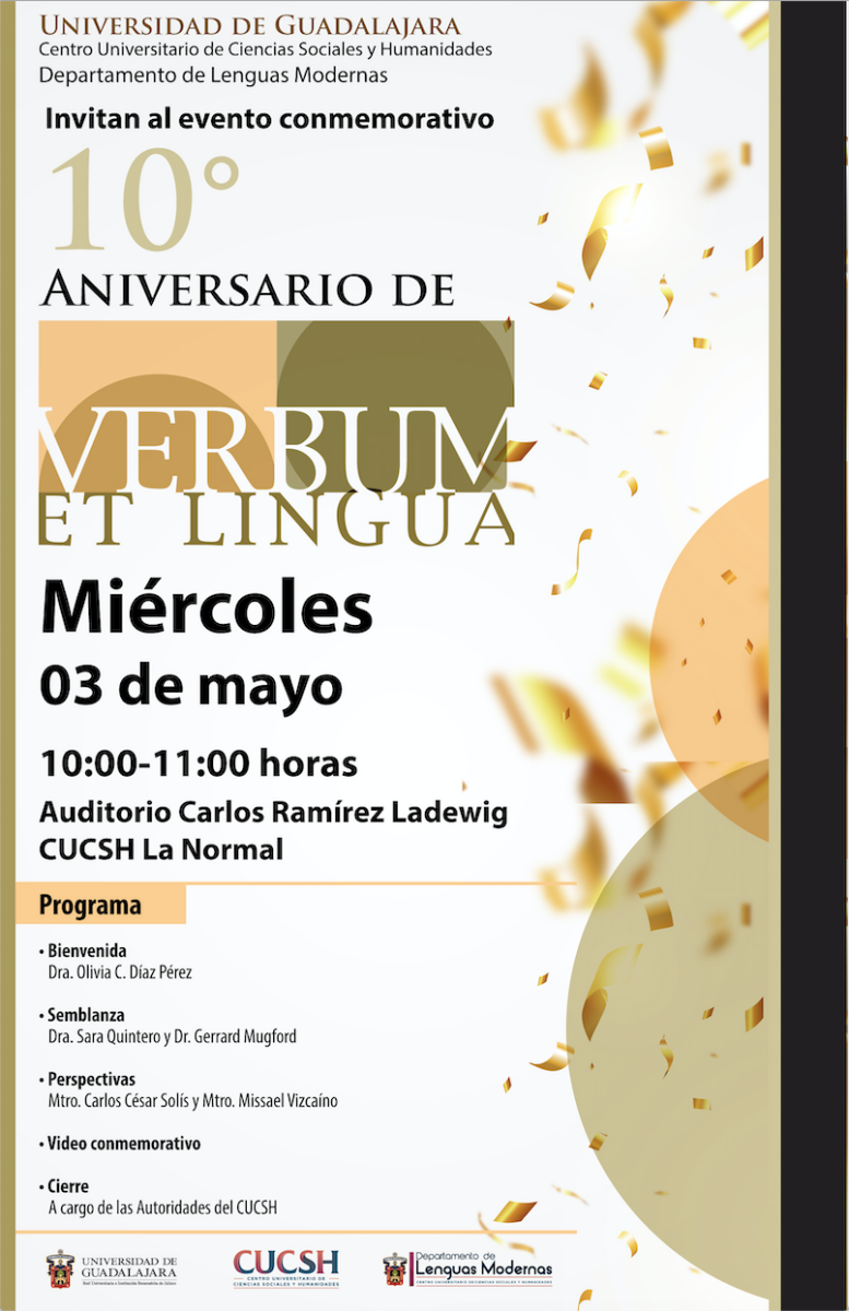 Evento Conmemorativo Por El D Cimo Aniversario De La Revista Verbum Et Lingua Centro